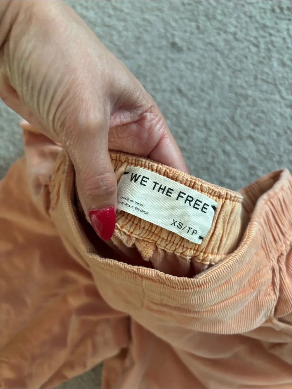 We The Free Peach Wide-Leg Corduroy Pants size XS